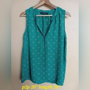 Alice Blue Teal Sleeveless Blouse